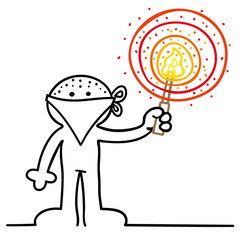 figur mit handfackel