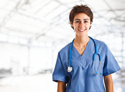 Smiling female doctor portrait
