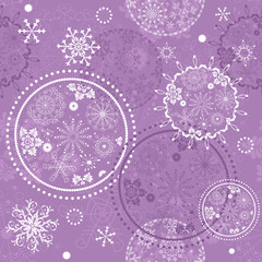 Violet Christmas seamless pattern