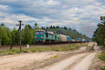 Freight diesel train