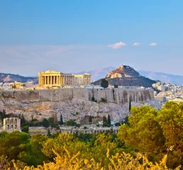 Foto auf Acrylglas Athen Blick auf die Akropolis in Athen