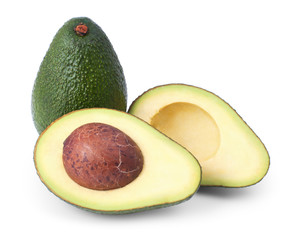 avocado isolated on white