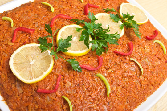 Traditional polish "greek style fish"