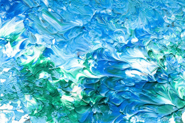 paints on the white paper