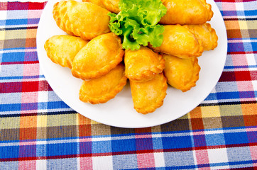 Meat patties in the plate