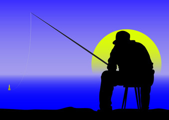 fisherman at dawn