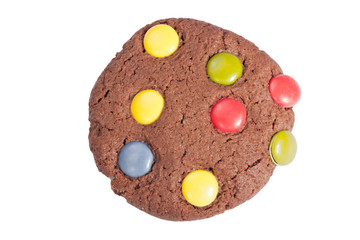 Galleta con chocolatinas incrustadas