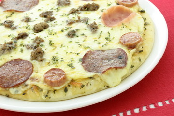 hot ready to eat  meat lovers pizza