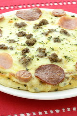hot ready to eat  meat lovers pizza