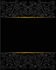 grey decoration with golden lines