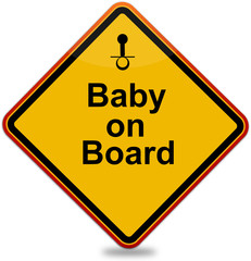 BABY ON BOARD warning sign