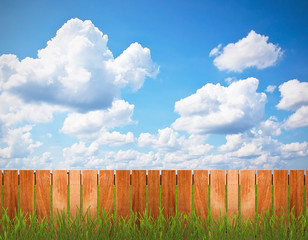Fototapeta premium Fence over the sky