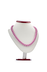 Pearl necklace isolated on white