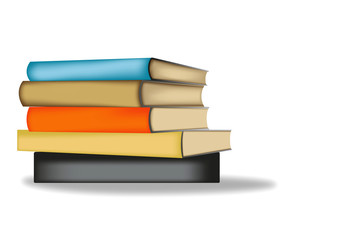 Colorful book on white background