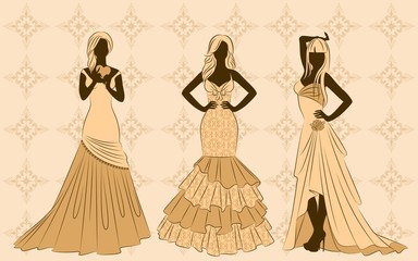 vector Illustration of beautiful bride
