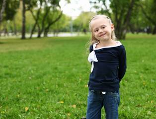 Little girl in park