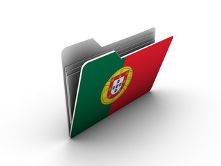 folder icon with flag of portugal