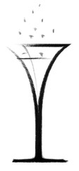 champagne glass sketch
