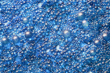 blue globules closeup