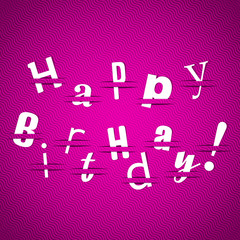 Illustration for happy birthday card. Vector.