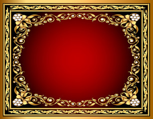 background with gold pattern and bow