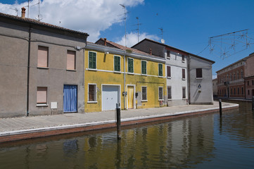 View of Comacchio. Emilia-Romagna. Italy.