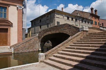 Fototapeta premium Cops bridge. Comacchio. Emilia-Romagna. Italy.
