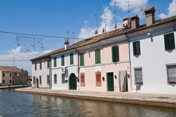 View of Comacchio. Emilia-Romagna. Italy.