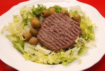 hamburger e contorno