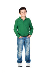 Fototapeta premium Beautiful boy dressed in green