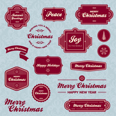 Christmas holiday labels