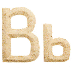 sand alphabet isolated