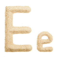 sand alphabet isolated