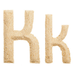 sand alphabet isolated