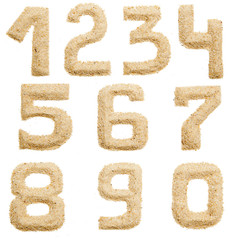 sand alphabet isolated