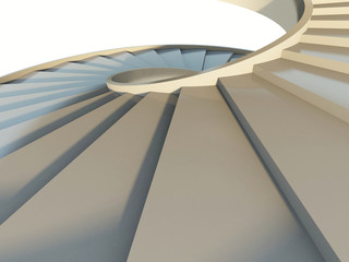 Abstract architecture. Spiral staircase