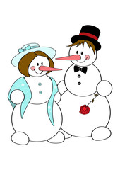 Snow couple