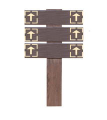 wood signs isolated on white.