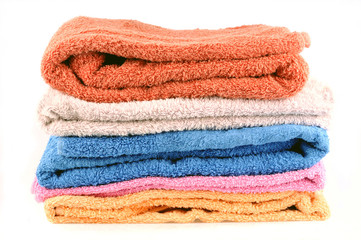 Pile de serviettes de bain