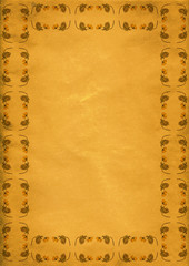 Obraz premium Retro yellow flower border