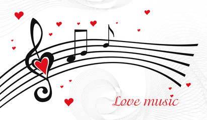 Obraz premium Love music