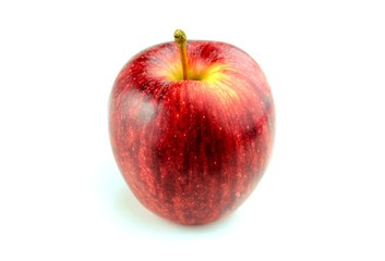 Red apple on white background