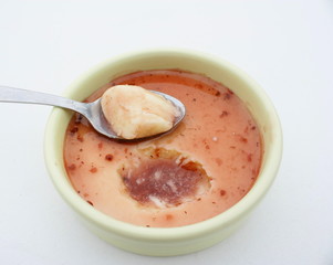 panacotta  aux fruitsrouges