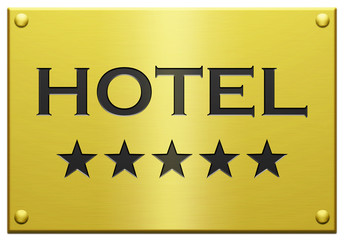 "Five Star Hotel" Engraved Plaque