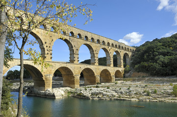 Fototapeta premium Roman aqueduct Pont du Gard, France