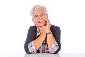 Zufriedene Seniorin