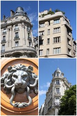 Fototapeta premium Carte postale d'immeubles à Paris