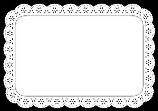 Fototapeta Place mat, White Eyelet Lace