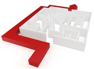 3d clever solved maze puzzle