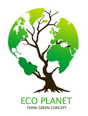 Eco-friendly "earth tree" illustration